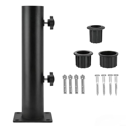 Lawnoval Robustes Eisen-Schirmständer-Set aus Metall mit 32 mm, 39 mm, 49 mm Stoppern, windabweisend, Gartenzubehör (nicht durchgehend) von Lawnoval