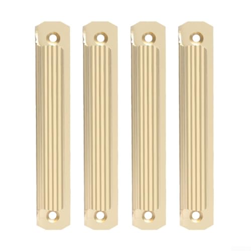 Lawnoval Schiebetürgriff-Set, Aluminiumlegierung, für Schränke und Balkontüren, komfortables Griff-Design, Grau, 4 Stück von Lawnoval