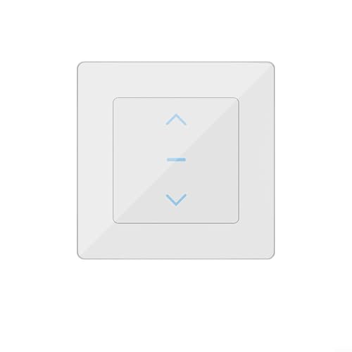 Lawnoval Smart Rollladenschalter für motorisierte Vorhänge und Jalousien, WiFi-Touchpanel für Tuya für Smart Life App, Überlastschutz (weiß) von Lawnoval