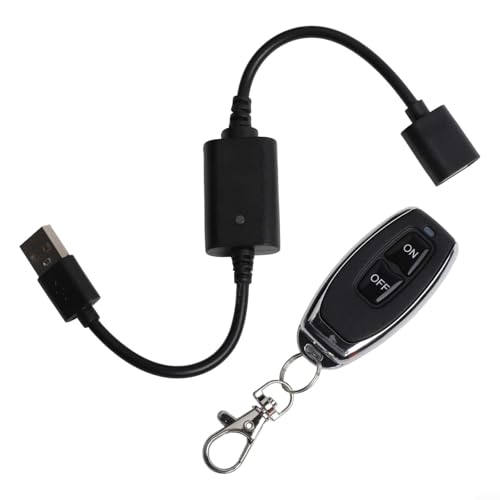 Lawnoval USB Wireless RF Fernbedienung Schalter 5V für LED-Lichtstreifen und Lampen, 433,92MHz Empfänger mit Lernfunktion, vielseitiges Gerät (P30-1) von Lawnoval