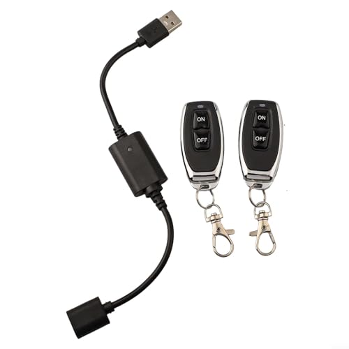 Lawnoval USB Wireless RF Fernbedienung Schalter 5V für LED-Lichtstreifen und Lampen, 433,92MHz Empfänger mit Lernfunktion, vielseitiges Gerät (P30-2) von Lawnoval