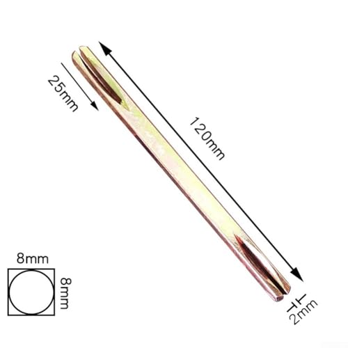 Lawnoval Vierkantspindel aus verzinktem Eisen, 8 mm, mit eingekerbten Stiften für Tür- und Fenstergriffe, geeignet für verschiedene Anwendungen (120 mm) von Lawnoval