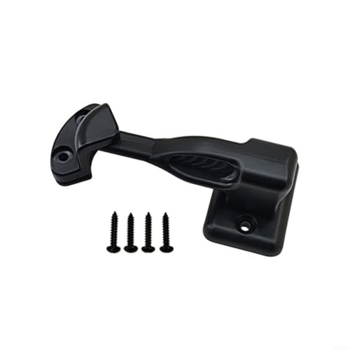 Lawnoval Wohnwagentürschlosshalter, drehbarer Verriegelungsmechanismus, robuste Nylon-Konstruktion, 97 mm x 46 mm, platzsparendes Design (schwarz) von Lawnoval