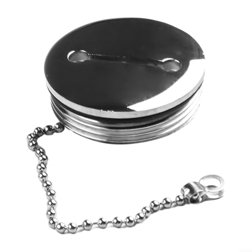 Marine Fuel Gas Tank Cap 5.1 cm Stainless Steel Replacement with Chain Deck Fill Hardware Compatible with Standard Key Slot and Rubber Gasket Seal Marine Fuel Gas Tank Cap 5.1 cm Stainless Steel Replacement with Chain Deck Fill Hardware Compatible with Standard Key Slot and Rubber Gasket Seal von Lawnoval
