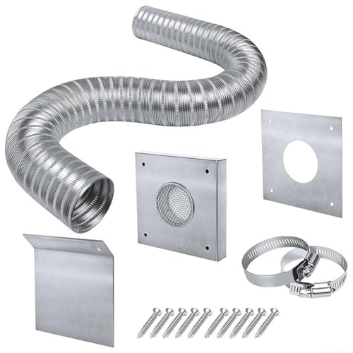 Pelletofen Frischlufteinlass-Kit Aluminiumschlauch und Edelstahlplatte für verbesserte Leistung von Lawnoval