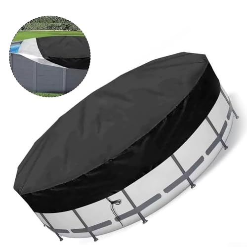 Robuste, runde Poolabdeckung, 2,4 m, reißfestes PVC-Gewebe, entworfen für Bodenpools und den Schutz im Freien von Lawnoval