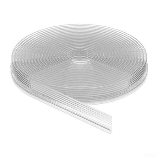 Schiebefenster für winddichte und schalldichte Streifen, 4 m Rolle mit hartem und weichem TPE-Material, abreißbarer Boden für verstellbare Dicke und einfache Installation (transparent) von Lawnoval