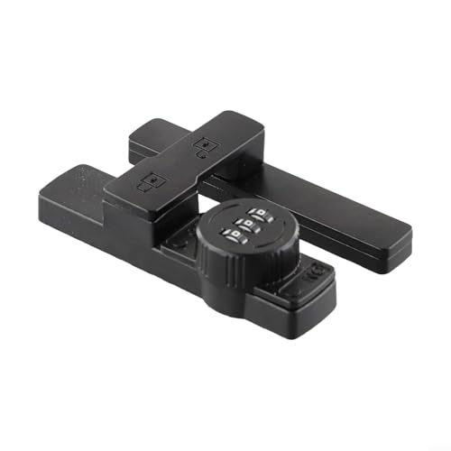 Schiebetürschloss aus Zinklegierung, 180 Grad, für Innenanwendungen (schwarz) von Lawnoval