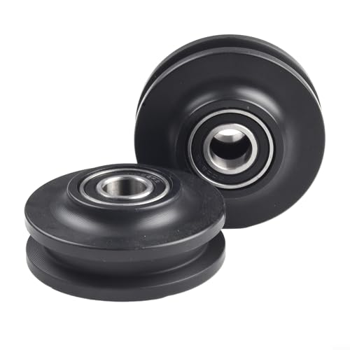 Schleifen, Spritzen, Scheunentürrad, Hardware-Kit, Rollen-Riemenscheibe für Schrank, Schrank, Schiebesystem, Karbonstahl, Nylonmaterial von Lawnoval