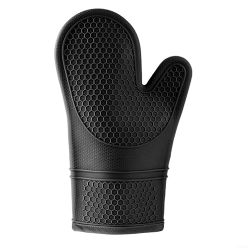 Silikon-isolierte Ofenhandschuhe für hitzebeständiges Kochen und Backen, rutschfestes Design für sicheren Umgang mit heißen Pfannen (A) von Lawnoval