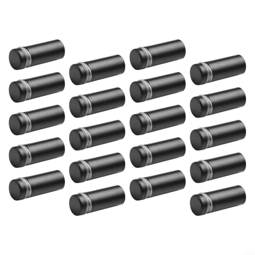 Stahl-Befestigungsschrauben für Glasschilder, Abstandshalter, 2040 Stück, Wandhalterung, Hardware für Acrylrahmen und Werbematerialien (20 Stück) von Lawnoval