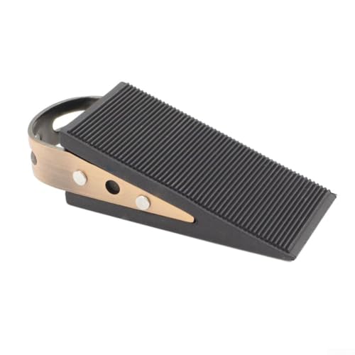 Türbegrenzer aus Edelstahl mit Gummiunterseite mit Anti-Rutsch-Muster, um Türschäden und Stabilität in verschiedenen Innenräumen zu verhindern (Rotbronze) von Lawnoval