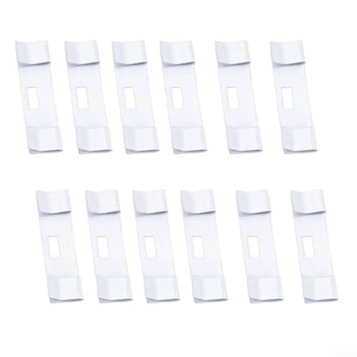 Vorhangklammern aus Metall, 12 Stück im Set, entworfen für das Aufhängen von Vorhängen, ohne Bohren, kompatibel mit verschiedenen Vorhangstilen, einschließlich vertikalen und Jalousien von Lawnoval