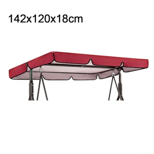 Wasserdichter Outdoor-Schaukelstuhl für effektiven Sonnen- und Staubschutz (Rot, 142 x 120 x 18 cm) von Lawnoval