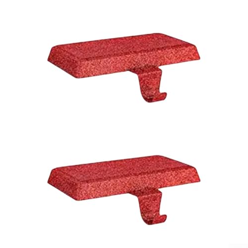 Weihnachtsstrumpfhalter aus Eisen mit beschwertem Boden und Haken für den Kaminsims, um Strümpfe sicher und stabil bei festlichen Anlässen zu halten (rot) von Lawnoval