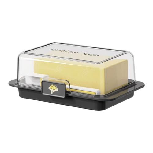 Buttergericht mit luftdichtem Butterhalter mit Deckel mit unzerbrechlichem Plastikkäseküfchen für Küchenarbeitsplatte und Kühlschrank |.Kasten von Lawnrden