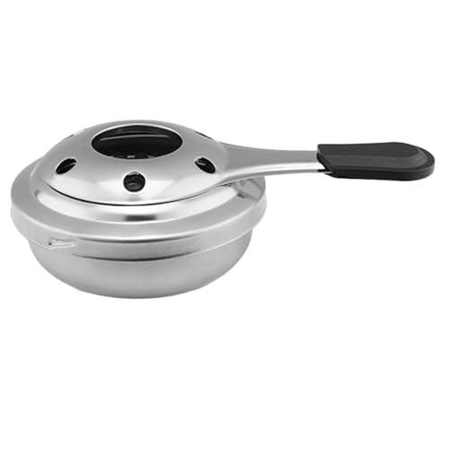 Fondue-Brenner, Alkoholbrenner, Edelstahl-Mini-Alkoholherd mit Anti-Scald-Griff und Sicherheitsabdeckung, tragbares Fondue für Camping-Panikkochtopf von Lawnrden
