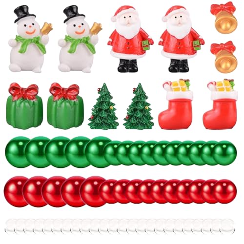Lawnrden Weihnachtsvase -Füllstoff 6042pcs/Set Floating Candle Pearls Plastikwasserperlen für Vasen Rot weiß grüne Vase -Füllstoffe für Mittelstücke Home Tisch Party Dekor |.Füllstoffe von Lawnrden
