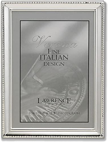 Lawrence 11645 Verona Collection Bilderrahmen aus Metall, mit Perlen, 10,2 x 12,7 cm, silberfarben von Lawrence