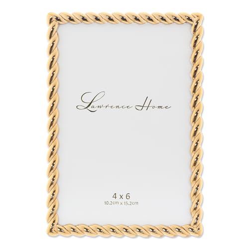 Lawrence Frames 712046 Bilderrahmen aus goldenem Seil, 10 x 15 cm Lawrence Frames 712046 Bilderrahmen aus goldenem Seil, 10 x 15 cm von Lawrence