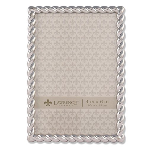 Lawrence Frames Metallrahmen, Seil-Design, 10 x 15 cm, silberfarben von Lawrence