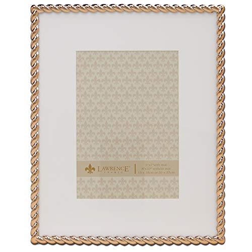 Lawrence Frames Metallrahmen, Seil-Design, 8 x 10, mattiert, 12 x 17 cm, goldfarben von Lawrence Frames