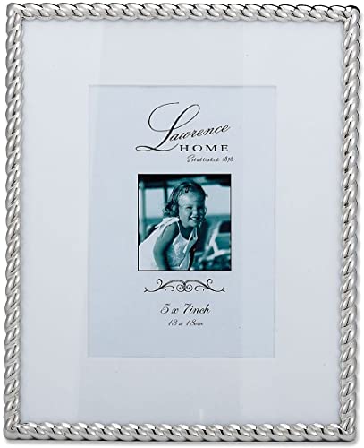 Lawrence Frames Silbernes Metallseil, 20,3 x 25,4 cm, mattiert für 12,7 x 17,8 cm Bilderrahmen (710080 von Lawrence Frames
