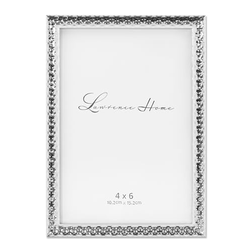 Lawrence Frames 713046 Metallrahmen mit Hammereffekt, 10,2 x 15,2 cm, silberfarben von Lawrence