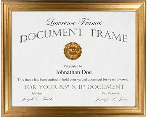 Lawrence Frames 8,5 x 11 Sutter brüniert Gold Bilderrahmen von Lawrence Frames