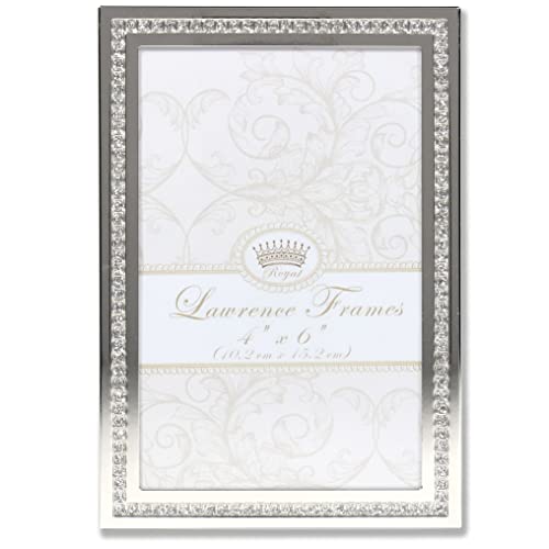 Lawrence Frames Bilderrahmen, 4 x 6 Dazzle Glitter, Silber von Lawrence