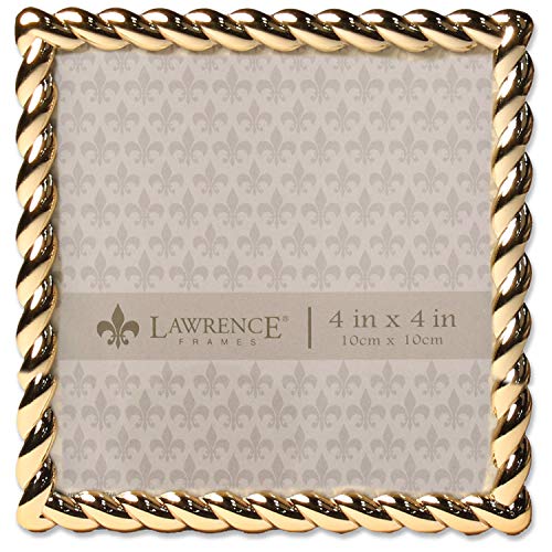 Lawrence Frames Rope Design Metallrahmen, Gold, 4x4 von Lawrence