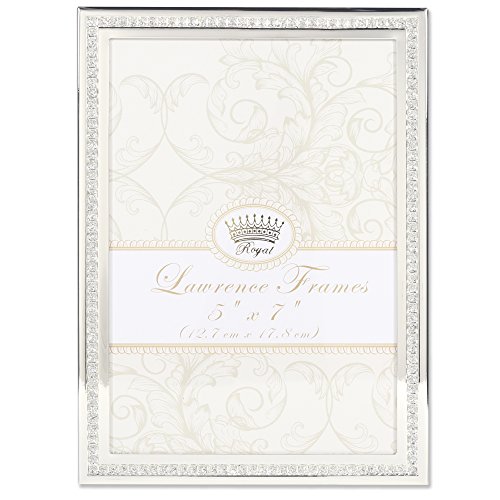 Lawrence Frames Lawrence Royal Designs Bilderrahmen, 12,7 x 17,8 cm, glitzernd, silberfarben von Lawrence