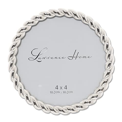 Lawrence Frames Rope Design Metallrahmen 4x4 rund silber von Lawrence