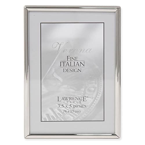 Lawrence Frames Simply Metall-Bilderrahmen, Silber, 8,9 x 12,7 cm von Lawrence