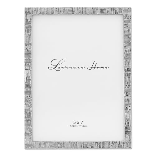 Lawrence Frames 5x7 Silver Metal Picture Frame with Linen Pattern Bilderrahmen, Silber Lawrence Frames 5x7 Silver Metal Picture Frame with Linen Pattern Bilderrahmen, Silber von Lawrence
