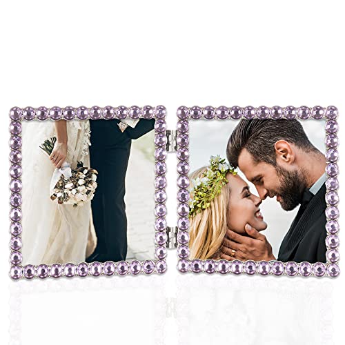 Lawrence Frames 10 x 10 cm, glitzernder Doppelrahmen aus Metall, hellflieder Lawrence Frames 10 x 10 cm, glitzernder Doppelrahmen aus Metall, hellflieder von Lawrence