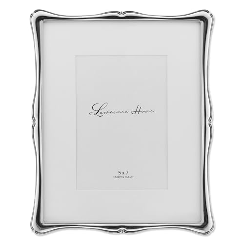 Lawrence Frames 710280 Bilderrahmen, 12,7 x 17,8 cm, silberfarben, Metall, mattiert, 20,3 x 25,4 cm von Lawrence