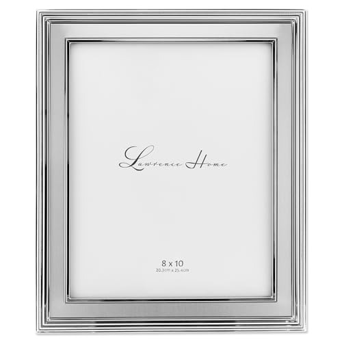Lawrence Frames Bilderrahmen, 20,3 x 25,4 cm, versilbertes Metall, innen gebürstetes Silber Lawrence Frames Bilderrahmen, 20,3 x 25,4 cm, versilbertes Metall, innen gebürstetes Silber von Lawrence