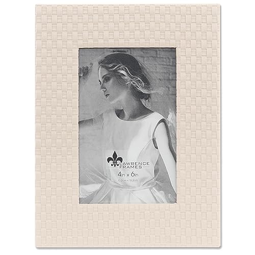 Lawrence Frames Bilderrahmen, veganes Leder, Webdesign, 10 x 15 cm, cremefarben von Lawrence