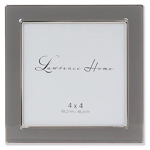 Lawrence Frames Bilderrahmen aus Metall und Emaille, Grau, 10 x 10 cm Lawrence Frames Bilderrahmen aus Metall und Emaille, Grau, 10 x 10 cm von Lawrence