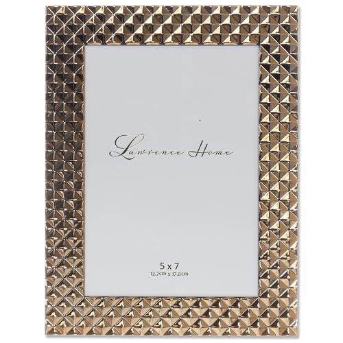 Lawrence Frames Bilderrahmen aus poliertem Metall, Diamantmuster, 12,7 x 17,8 Lawrence Frames Bilderrahmen aus poliertem Metall, Diamantmuster, 12,7 x 17,8 von Lawrence