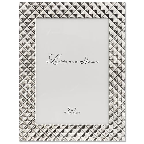 Lawrence Frames Bilderrahmen aus poliertem Metall, Diamantmuster, 12,7 x 17,8 Lawrence Frames Bilderrahmen aus poliertem Metall, Diamantmuster, 12,7 x 17,8 von Lawrence