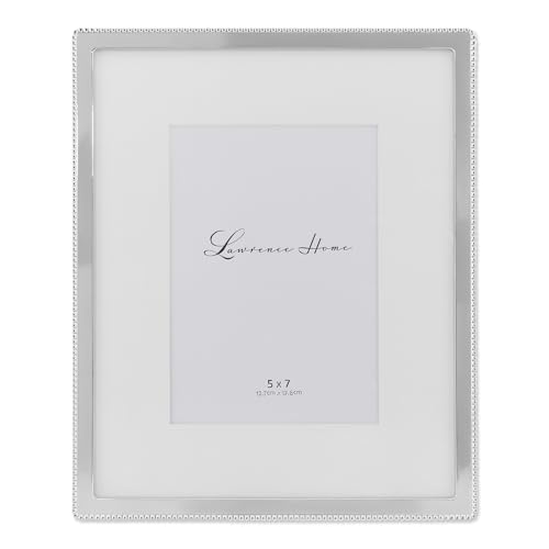 Lawrence Frames Metall-Bilderrahmen mit zarter Außenrand, 20,3 x 25,4 cm, silberfarben von Lawrence