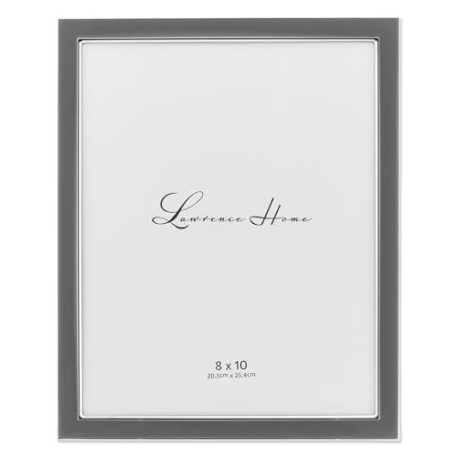Lawrence Frames Metallrahmen, polierte Emaille, ca. 20 x 25 cm, grau von Lawrence
