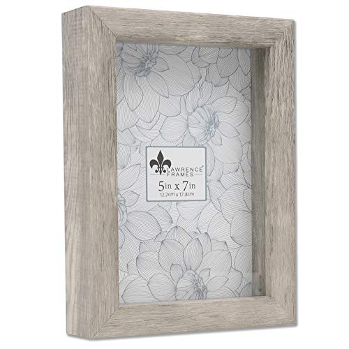 Lawrence Frames Shadow Box Rahmen, Polystyrol, Grau (Natural Gray), 5x7 von Lawrence