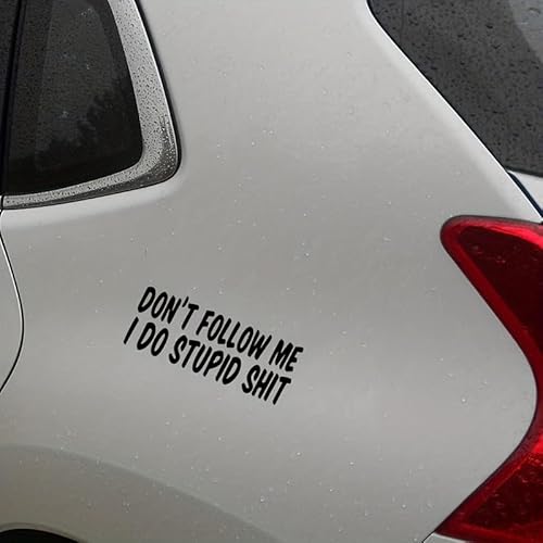 Autoaufkleber mit Aufschrift "Don't Follow Me I DO Stupid Shit", 20 x 8 cm von Lay U Home