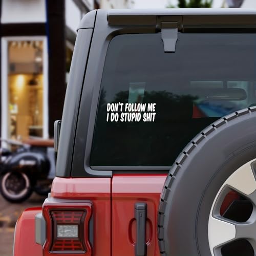 Lay u Home Autoaufkleber mit Aufschrift ""Don't Follow Me I DO Stupid Shit"", 20 x 8 cm von Lay u Home