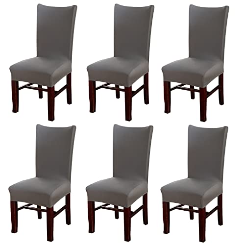 Layack Stuhlhussen 6er Set Elastische Moderne Beschützer Stuhlhussen, Abnehmbarer Waschbarer Stühle Schutz Dekoration Stuhlbezug für Esszimmer, Hotel, Bankett, Hochzeit, Partys Deko von Layack