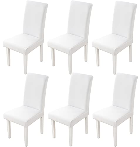 Layack Stuhlhussen 6er Set Elastische Moderne Beschützer Stuhlhussen, Abnehmbarer Waschbarer Stühle Schutz Dekoration Stuhlbezug für Esszimmer, Hotel, Bankett, Hochzeit, Partys Deko von Layack