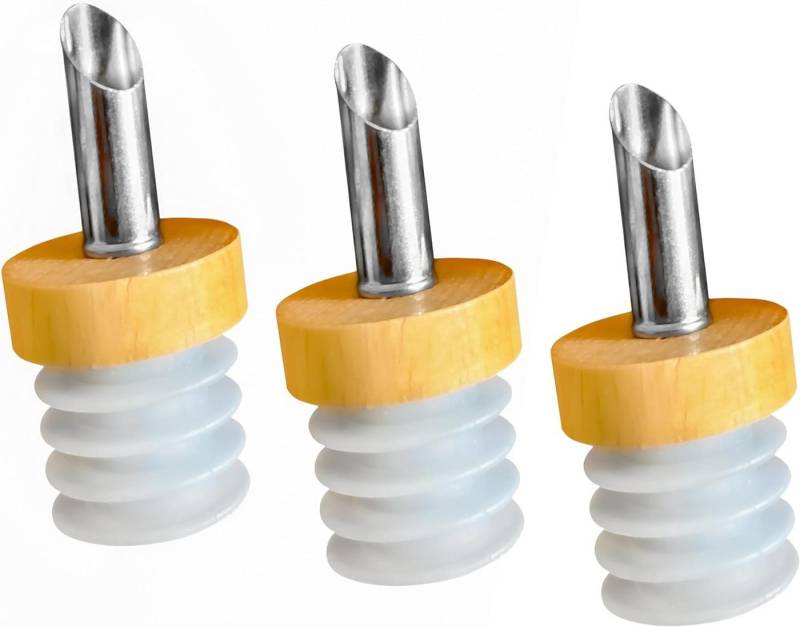 Layba Flaschenausgießer Flaschenausgießer Essig Öl Spirituosen Ausgießer für Flaschen, Set, 3-St., 3 Holz Ausgießer Layba Flaschenausgießer Flaschenausgießer Essig Öl Spirituosen Ausgießer für Flaschen, Set, 3-St., 3 Holz Ausgießer von Layba